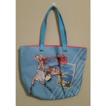 NWOT Lancome Blue Large Tote Bag French Riviera Beach Bag