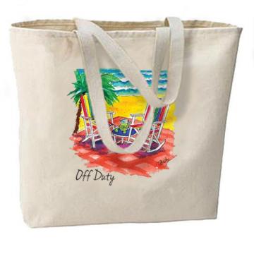 Off Duty Beach New Large Tote Bag Summer Travel Gifts Events Shop Vacation