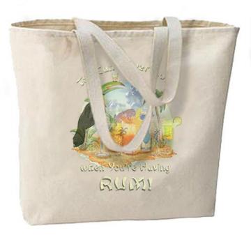 Toucan Never Lose Having Rum New Large Canvas Cotton Tote Bag Beach Travel Gifts