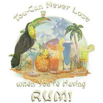 Toucan Never Lose Having Rum New Large Canvas Cotton Tote Bag Beach Travel Gifts