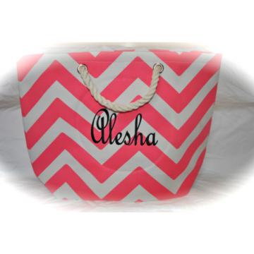 Monogrammed Personalized Tote Bag Beach, Bridesmaid Tote Bag -5 Chevron styles