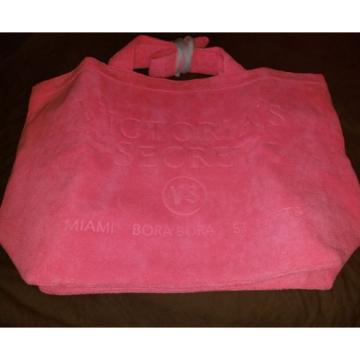 VICTORIAS SECRET PINK TOTE BAG TERRY CLOTH WEEKENDER Travel Gym Beach NWT