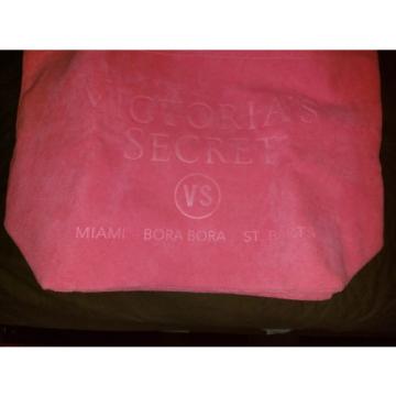 VICTORIAS SECRET PINK TOTE BAG TERRY CLOTH WEEKENDER Travel Gym Beach NWT