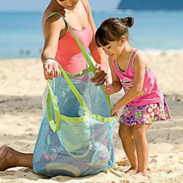 Portable Sand Away Carry All Kids Toys Mesh Tote Large Beach Storage Bag Net New