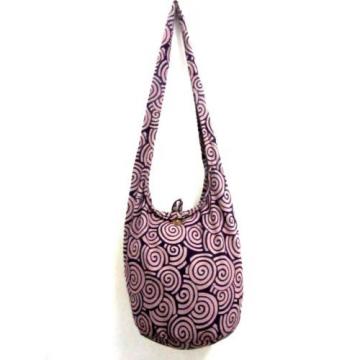 SUMMER BAG SLING SHOULDER BOHO GYPSY SCHOOL HOBO PURPLE BEACH PURSE SPIRAL TRIP