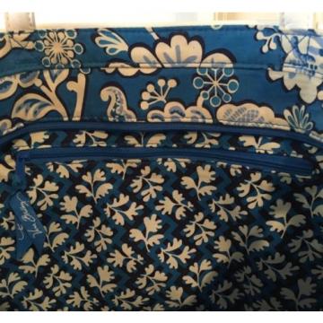 Vera Bradley Making Waves Tote Blue Lagoon EUC Shoulder Beach Bag