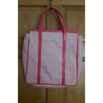 Clinique Pink Shopping Beach Open Tote Medium Bag 2 Straps