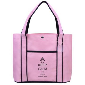 Keep Calm and Love Penguins Fashion Tote Bag Shopping Beach Purse