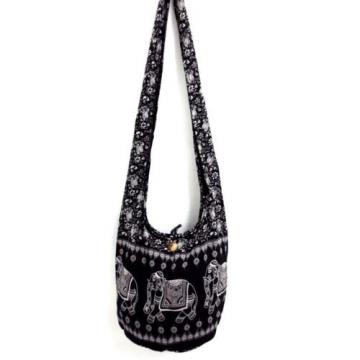 YOGA LADY SHOULDER BAG SLING HOBO UNISEX CROSSBODY ELEPHANT TRAVEL BLACK BEACH