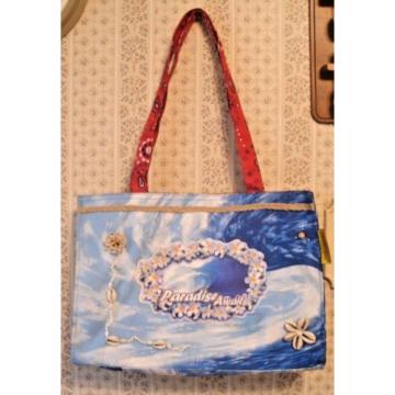 Caribbean Soul Canvas Tote Bag Sun N Sand Beach Beads Shells