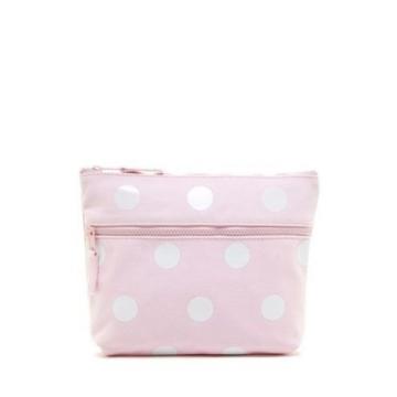 WILDFOX COUTURE Polka Dots Pink Bikini Beach Bag Cosmetic Clutch NEW WITH TAGS!