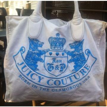 Juicy Couture Logo Large Shopper School Tote Handbag Purse Beach Gym Bag