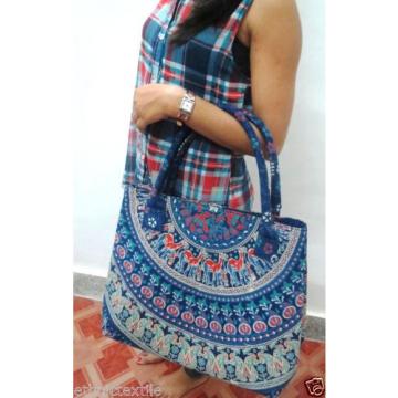 Indian Handmade Ladies Mandala Shopping Shoulder Beach Handbags Cotton Tote Bag