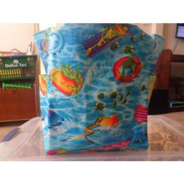 frog beach swimming pool raft surfboard summer large purse/diaper bag handmade