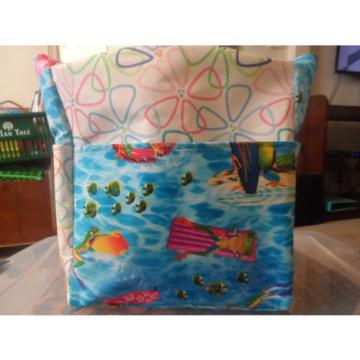 frog beach swimming pool raft surfboard summer large purse/diaper bag handmade