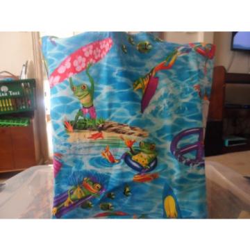 frog beach swimming pool raft surfboard summer large purse/diaper bag handmade