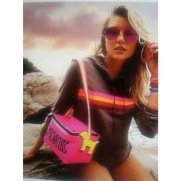 NEW Victoria&#039;s Secret PINK Beach Cooler Bag NEON YELLOW or PINK Dog Key Chain