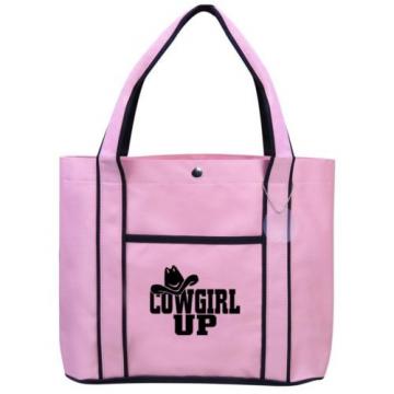 Cowgirl Up with Hat  Fashion Tote Bag Shopping Beach Purse