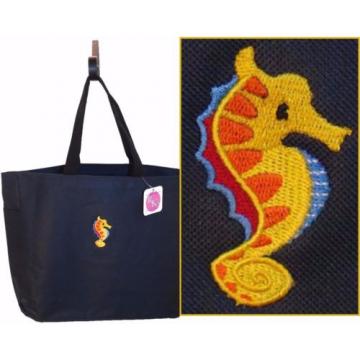 Adorable Baby Seahorse Tropical Beach Bag Custom Embroidered Essential Tote NWT