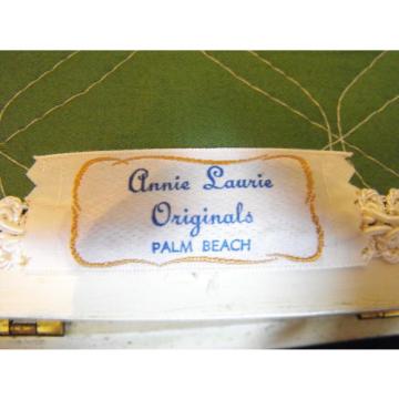 OLD VTG HAND PAINTED ORIGINAL ANNIE LAURIE PALM BEACH HAND BAG JFK ? PURSE BOX