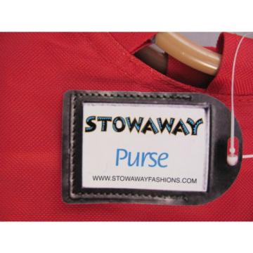 NWT Stowaway Pretty Red Zippered Beach Purse Bag Tote Tropical Palms Sun SH252