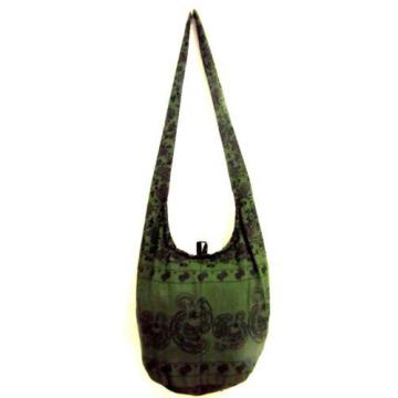 F11 BAG SLING SHOULDER CROSSBODY BEACH HOBO UNISEX SMALL PEACOCK GREEN FREE THAI