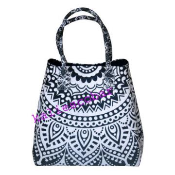 Indian Ombre Handmade Mandala Shopping Purse Cotton Beach Bag Large Tote