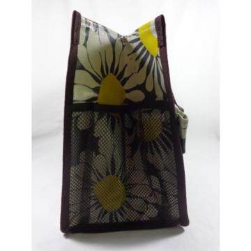 ESBAG TOTE BAG 10&#034; x 16&#034; Daisies Gray Beach Shower Diaper Grocery Utility