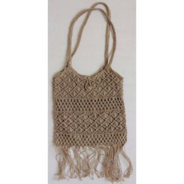 Ralph Lauren Denim Supply Macrame Jute Bag Purse Handbag Hobo Canvas Beach Tote