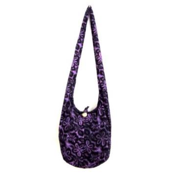 FLOWER BAG SLING GYPSY ADVENTURE UNISEX HOBO HMONG BEACH THAI SMALL PURPLE KID