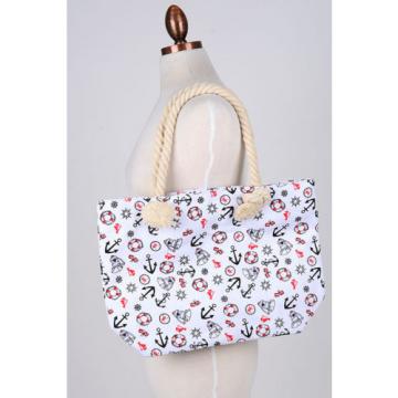 Women Beach Fashion Handbag Shoulder ANCHOR CANVAS Large Day Tote Shopping Bag