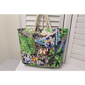 Christian Lacroix Amaryllis Rope Tote Bag Beach Jardin 20L x 14H x 5D  NWT $88