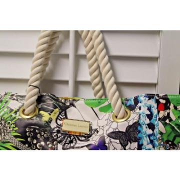 Christian Lacroix Amaryllis Rope Tote Bag Beach Jardin 20L x 14H x 5D  NWT $88