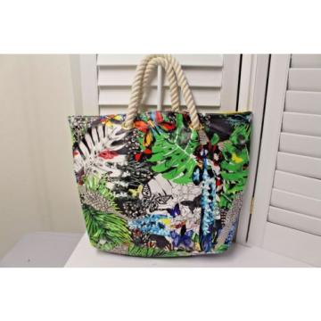 Christian Lacroix Amaryllis Rope Tote Bag Beach Jardin 20L x 14H x 5D  NWT $88