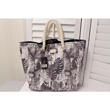 Christian Lacroix Amaryllis Rope Tote Bag Beach Black 20L x 14H x 5D  NWT $88