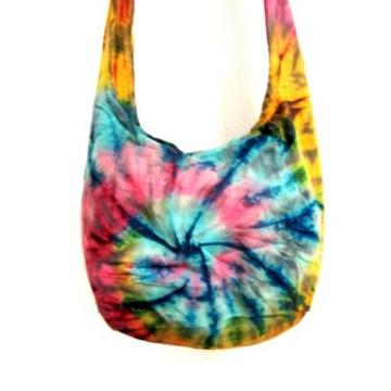 pp 66 SHOULDER BAG SLING BEACH HOBO TIE DYE UNIQUE UNISEX GYPSY S CROSSBODY MEN