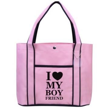 I Love My Boyfriend Fashion Tote Bag Shopping Beach Purse