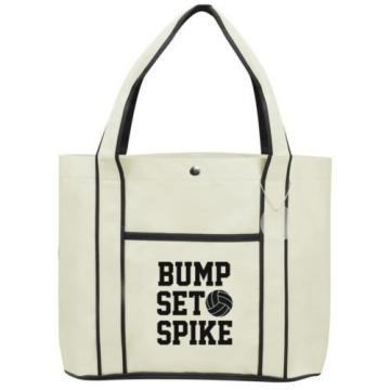 Bump Set Spike Volleyball  Fashion Tote Bag Shopping Beach Purse