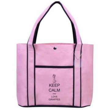 Keep Calm and Love Giraffes Fashion Tote Bag Shopping Beach Purse