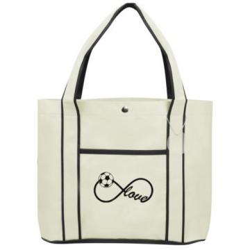 Infinite Infinity Love For Soccer Fashion Tote Bag Shopping Beach Purse