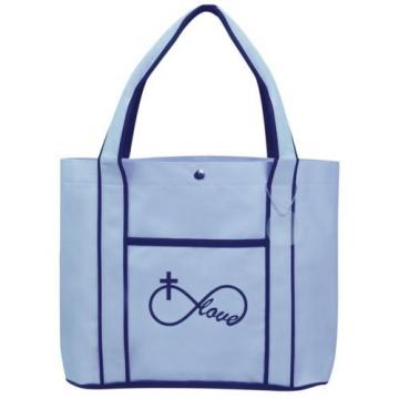 Infinity Love Cross Christian Fashion Tote Bag Shopping Beach Purse