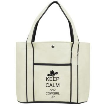 Keep Calm and Cowgirl Up  Fashion Tote Bag Shopping Beach Purse