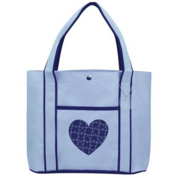 Heart Puzzle Autism  Fashion Tote Bag Shopping Beach Purse