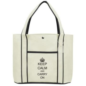 Keep Calm and Carry On Crown  Fashion Tote Bag Shopping Beach Purse