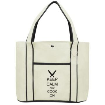 Keep Calm and Cook On Chef Knives  Fashion Tote Bag Shopping Beach Purse