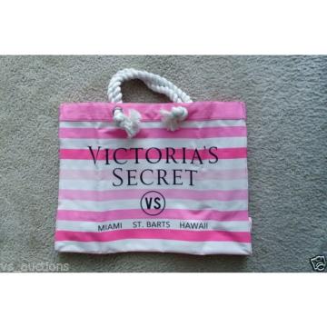 $85 BRAND NEW!!! ~VICTORIA&#039;S SECRET~ STRIPED LOGO BEACH SHOPPING BAG TOTE