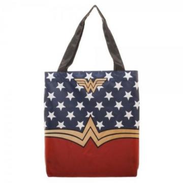 DC Comics Wonder Woman Packable Tote Beach Bag Handbag Reusable Grocery Bag