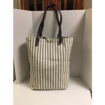 Saldarini Como 1882 Striped Canvas Extra Large  Beach Bag Tote EUC $300