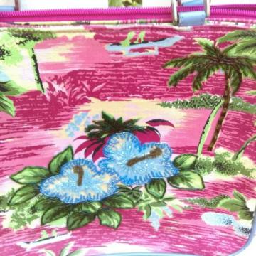 Marlo Beach Crusie Evenign Bag Floral Beaded Beach Palm Trees EUC