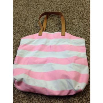 Victoria&#039;s Secret Tote Shoulder Bag Angels Have Landed On The Beach Stripe Pink